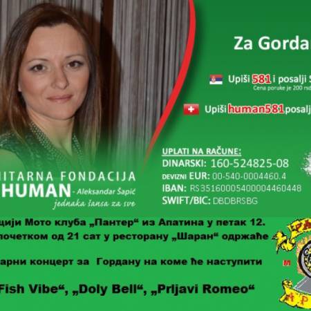 НАСТАВАК ХУМАНИТАРНЕ АКЦИЈЕ ЗА ГОРДАНУ