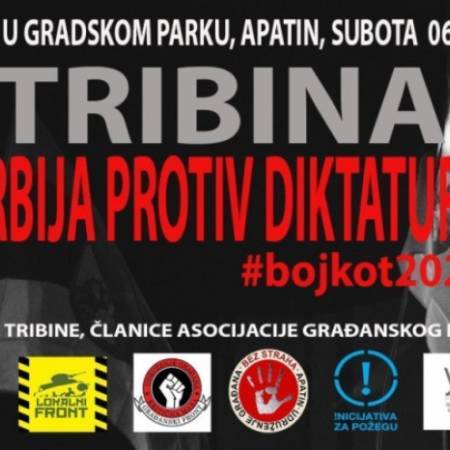 У СУБОТУ ТРИБИНА УГ „БЕЗ СТРАХА“ - СРБИЈА ПРОТИВ ДИКТАТУРЕ - БОЈКОТ!