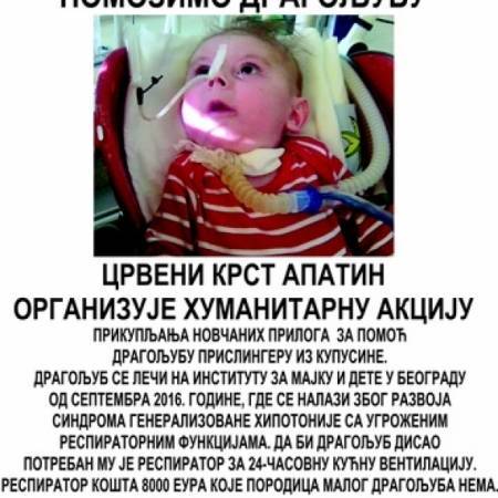 Црвени крст Апатин организује хуманитарну акцију за малог Драгољуба