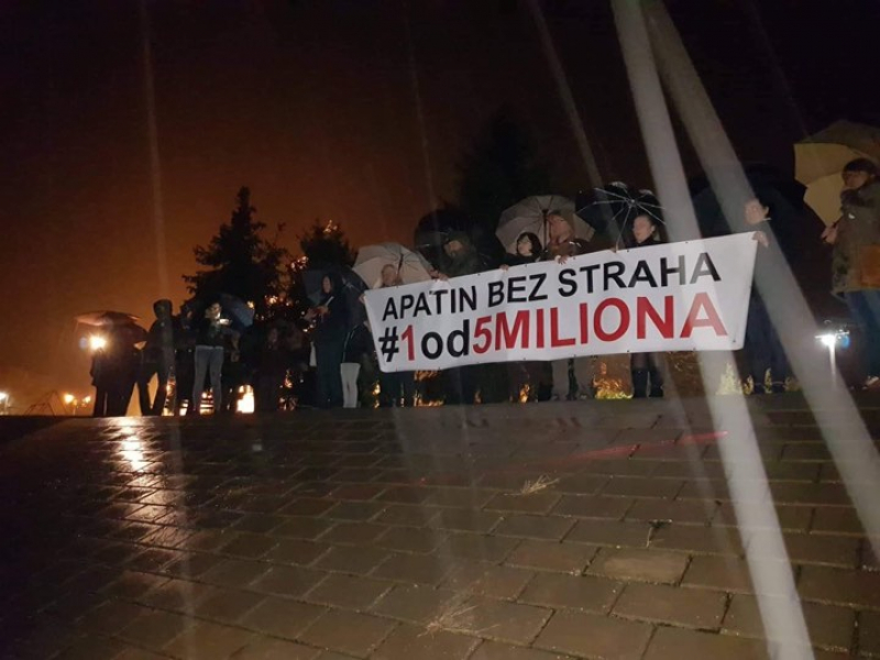 СИНОЋ ОДРЖАНА ЈУБИЛАРНА, ДЕСЕТА ПРОТЕСТНА ШЕТЊА У АПАТИНУ